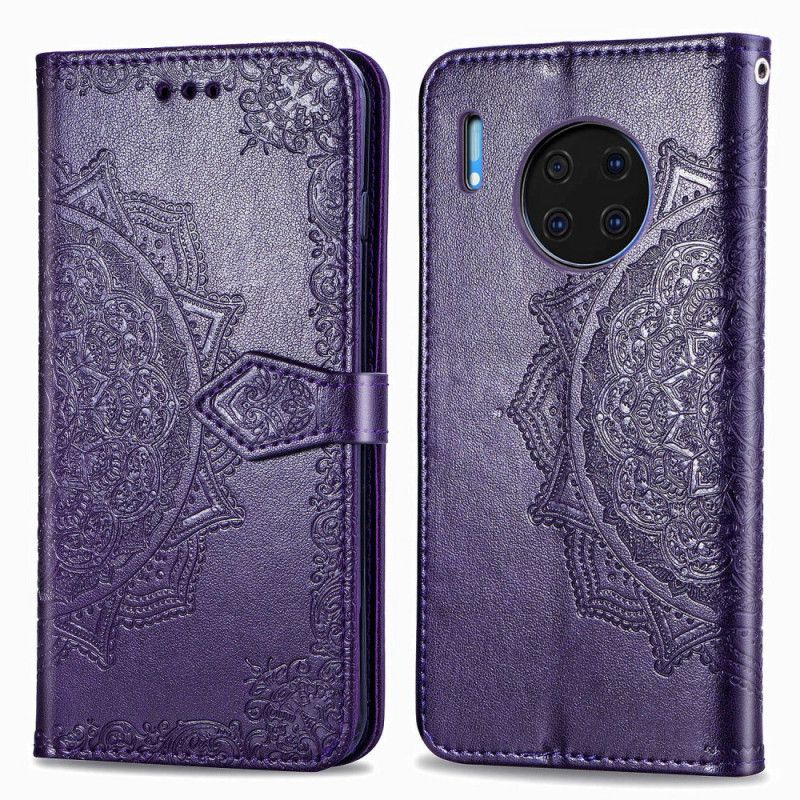 Flip Cover Huawei Mate 30 Pro Sort Middelaldermandala