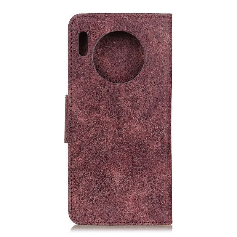 Flip Cover Læder for Huawei Mate 30 Pro Kaffe Retro-Klap I Imiteret Læder