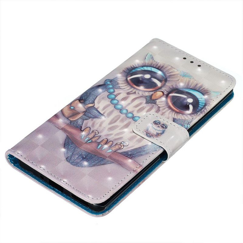 Flip Cover Læder for Huawei Mate 30 Pro Miss Ugle