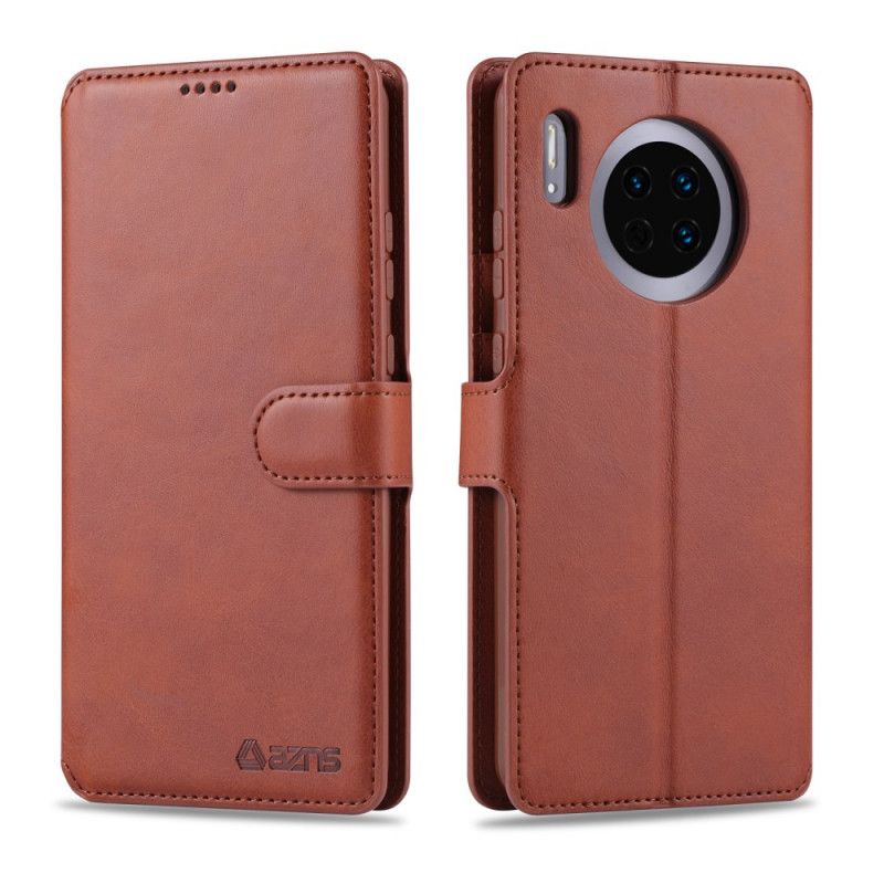 Flip Cover Læder for Huawei Mate 30 Pro Sort Azns I Lædereffekt