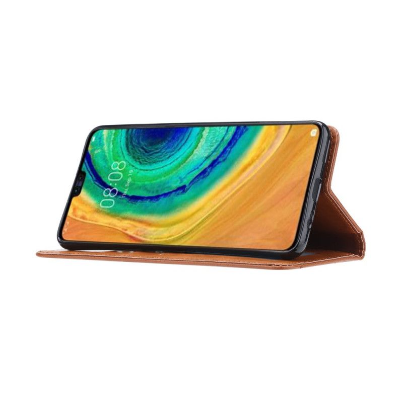 Læder Cover Huawei Mate 30 Pro Sort Kortholder I Kunstlæder