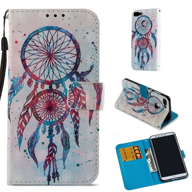 Flip Cover Honor 9 Lite Min 3D Dreamcatcher