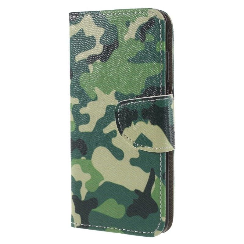 Flip Cover Læder Honor 9 Lite Militær Camouflage