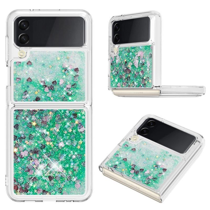 Cover Samsung Galaxy Z Flip 4 Flip Cover Farverige Pailletter