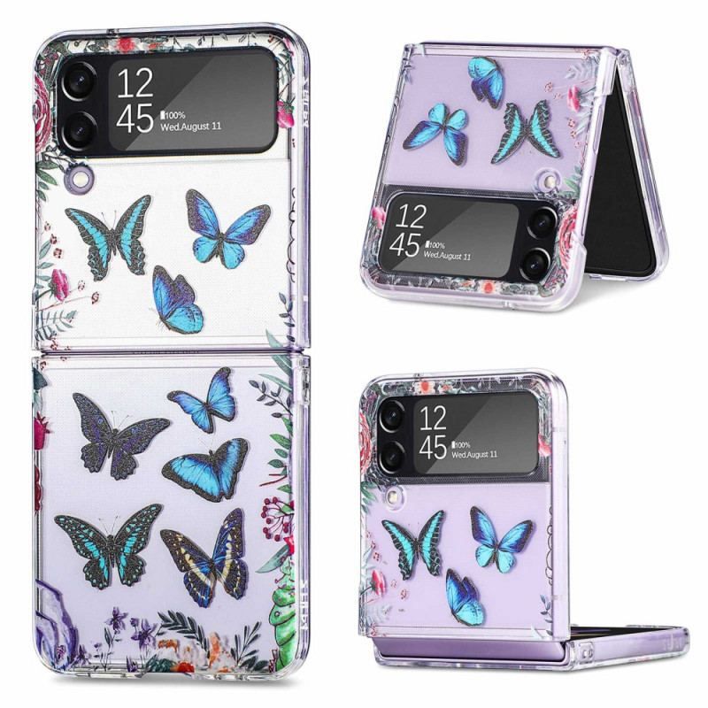 Cover Samsung Galaxy Z Flip 4 Flip Cover Flere Sommerfugle