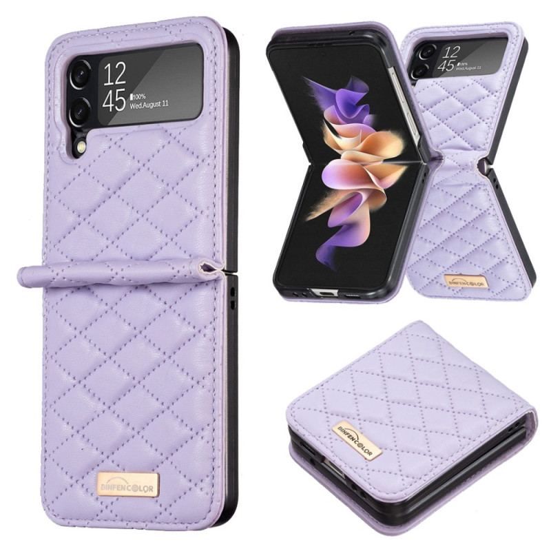 Cover Samsung Galaxy Z Flip 4 Flip Cover Quiltet Binfen Farve