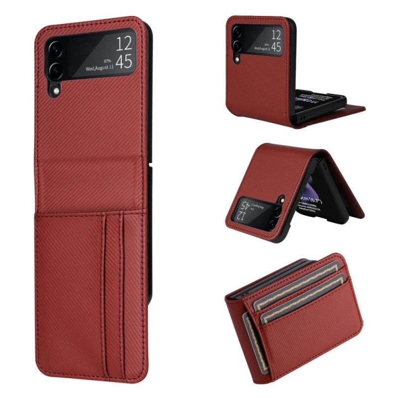 Etui Samsung Galaxy Z Flip 4 Flip Cover Retro Kortholder I Lædereffekt