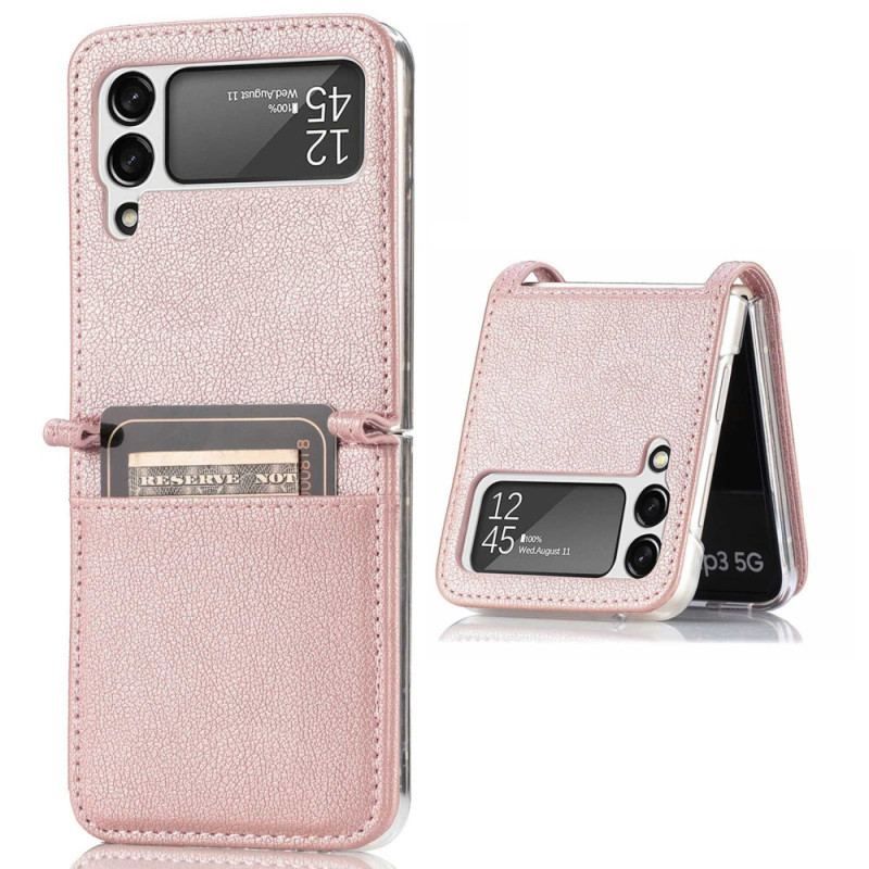 Mobilcover Samsung Galaxy Z Flip 4 Flip Cover Style Litchi Læder Kortholder