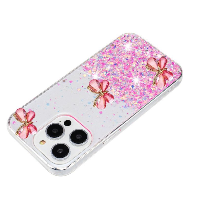 Cover iPhone 16 Pro Max 3d Sommerfugle Lyseffekt