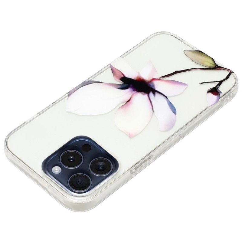 Cover iPhone 16 Pro Max Hvid Blomst