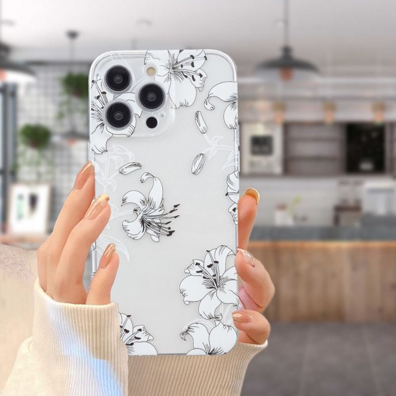 Cover iPhone 16 Pro Max Hvide Blomster