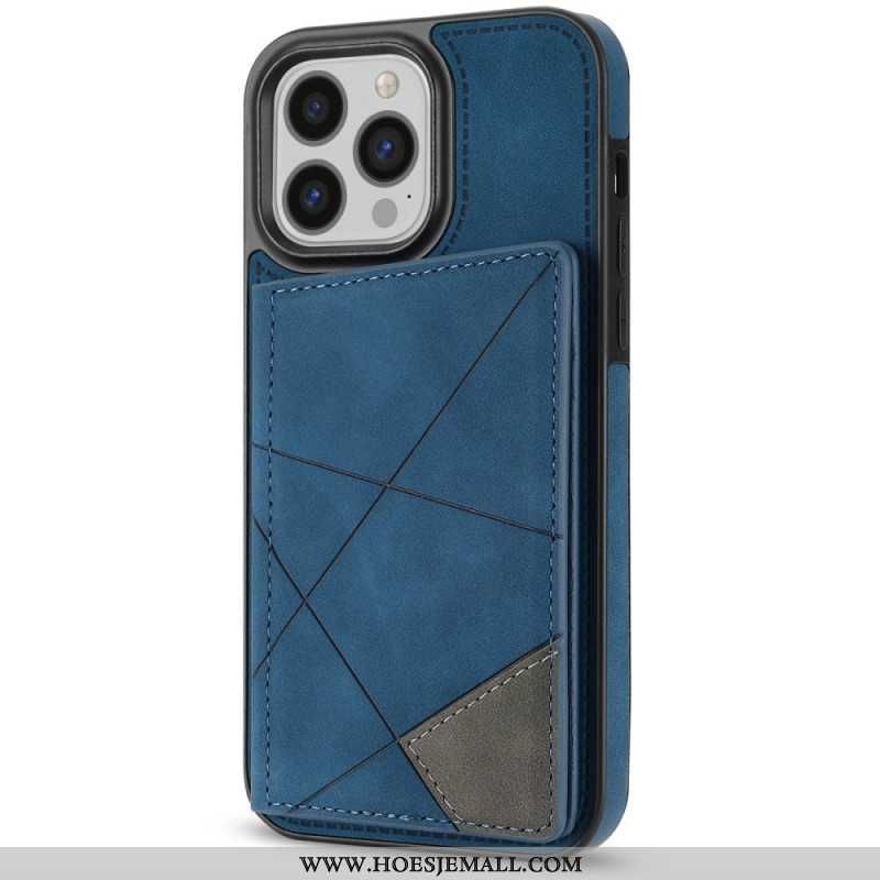 Cover iPhone 16 Pro Max Kortholder Med Geometrisk Mønster