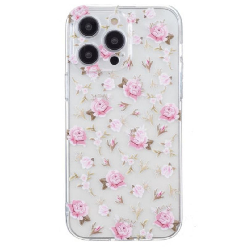 Cover iPhone 16 Pro Max Pink Blomstermønster