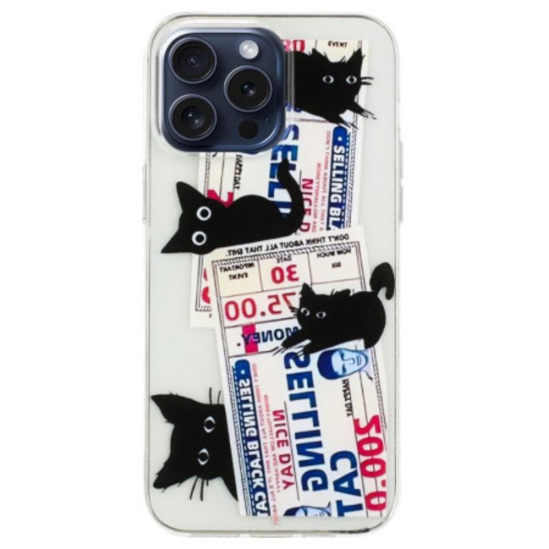 Cover iPhone 16 Pro Max Sorte Katte