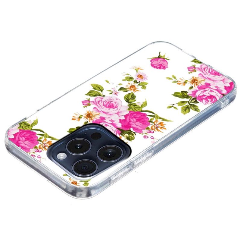 Cover Til iPhone 16 Pro Max Lyserøde Blomster