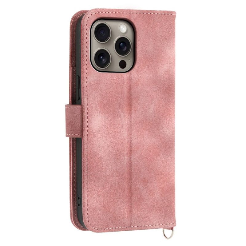 Flip Cover iPhone 16 Pro Max Floralie Med Rem Og Skulderrem