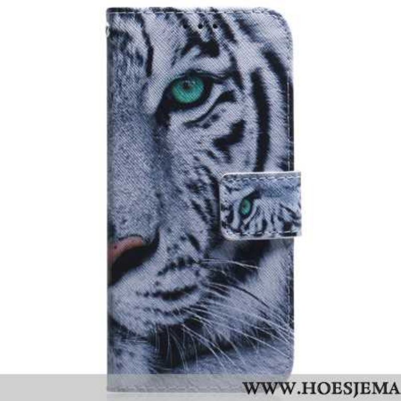 Flip Cover iPhone 16 Pro Max Hvid Tiger