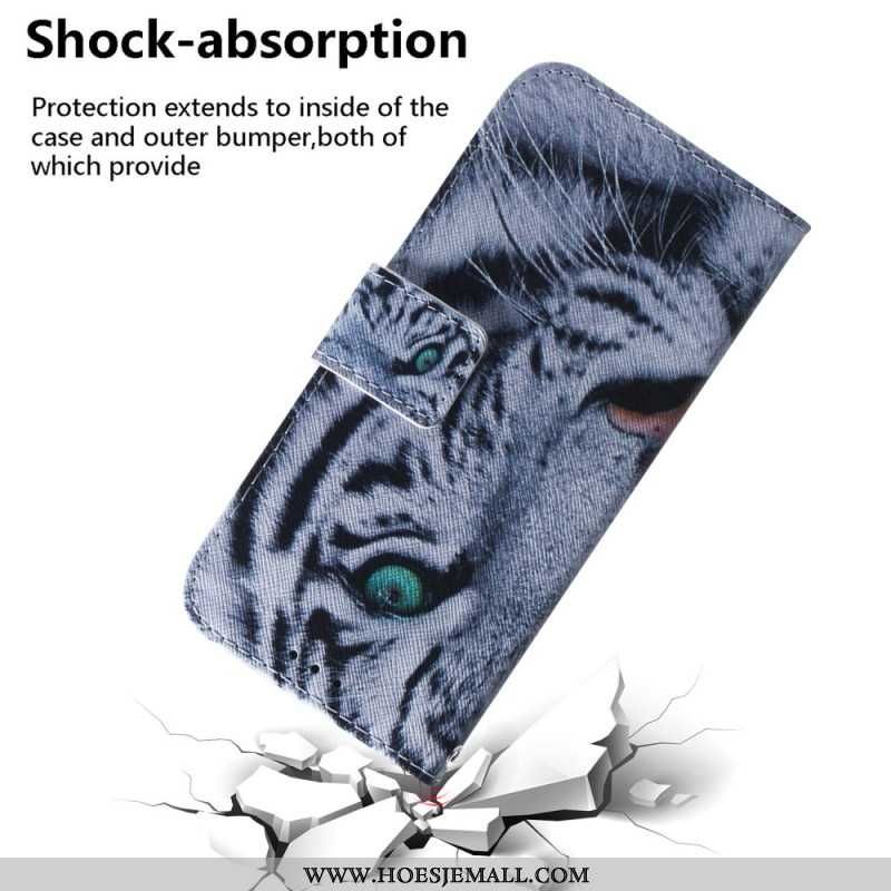 Flip Cover iPhone 16 Pro Max Hvid Tiger