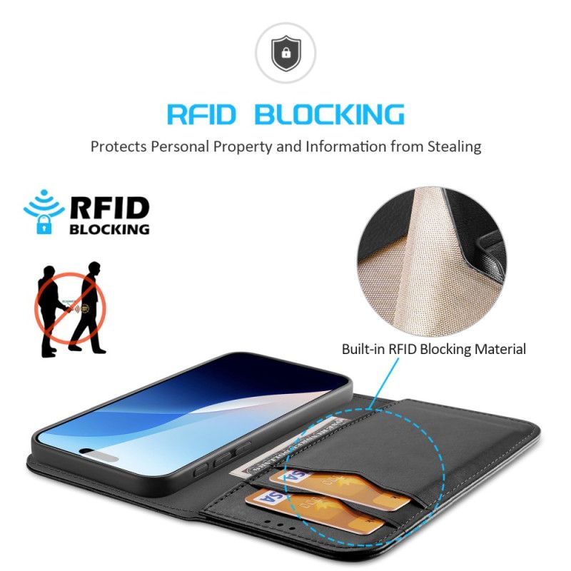 Flip Cover iPhone 16 Pro Max Rfid Blokering Hivo Series Dux Ducis