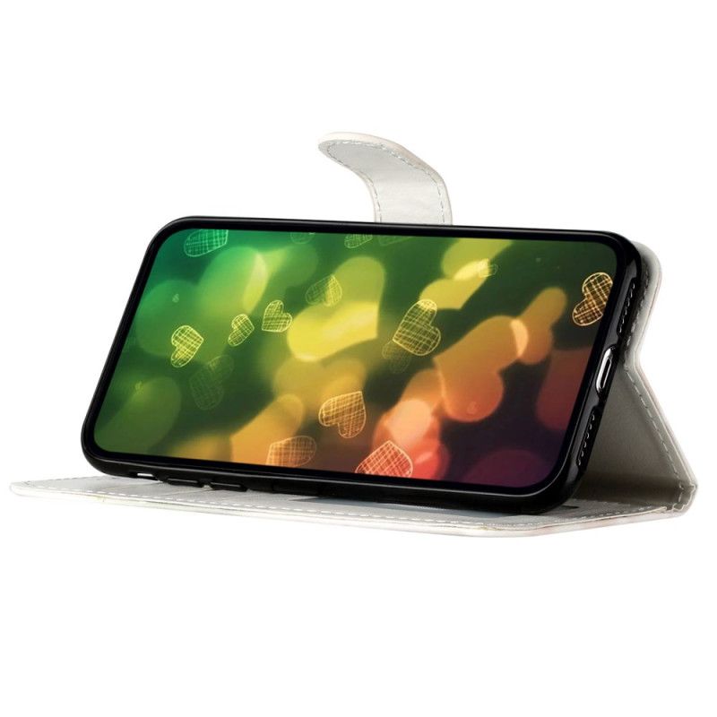 Flip Cover Til iPhone 16 Pro Max Farverige Sommerfugle Med Rem