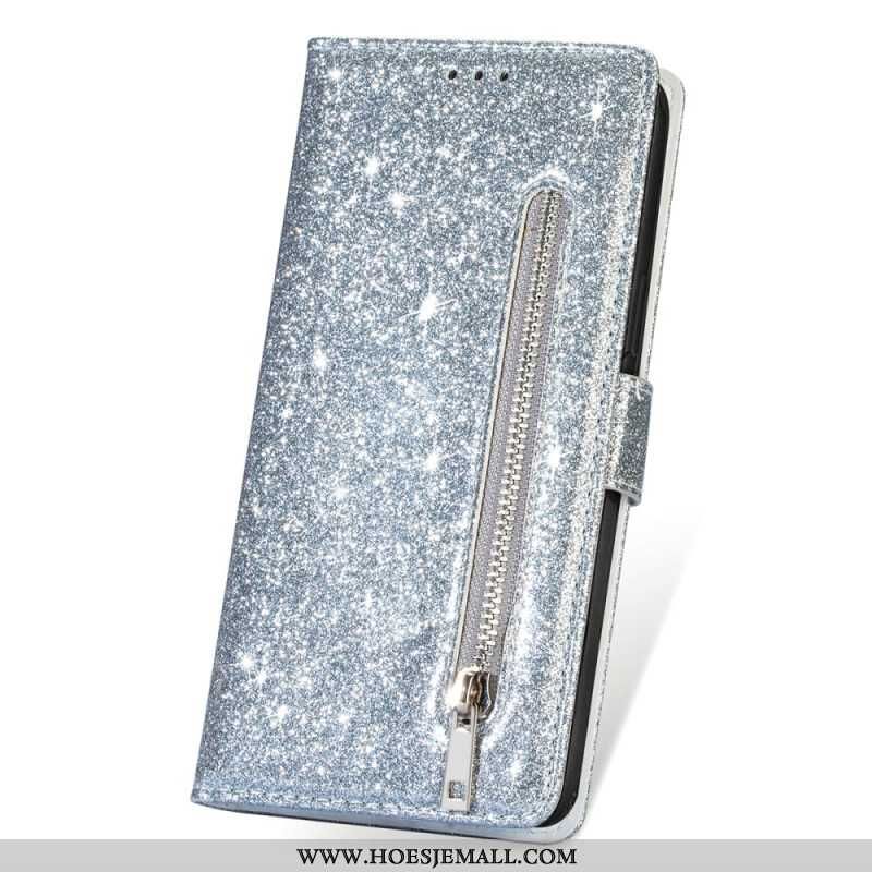 Flip Cover Til iPhone 16 Pro Max Glitter Lynlåslomme