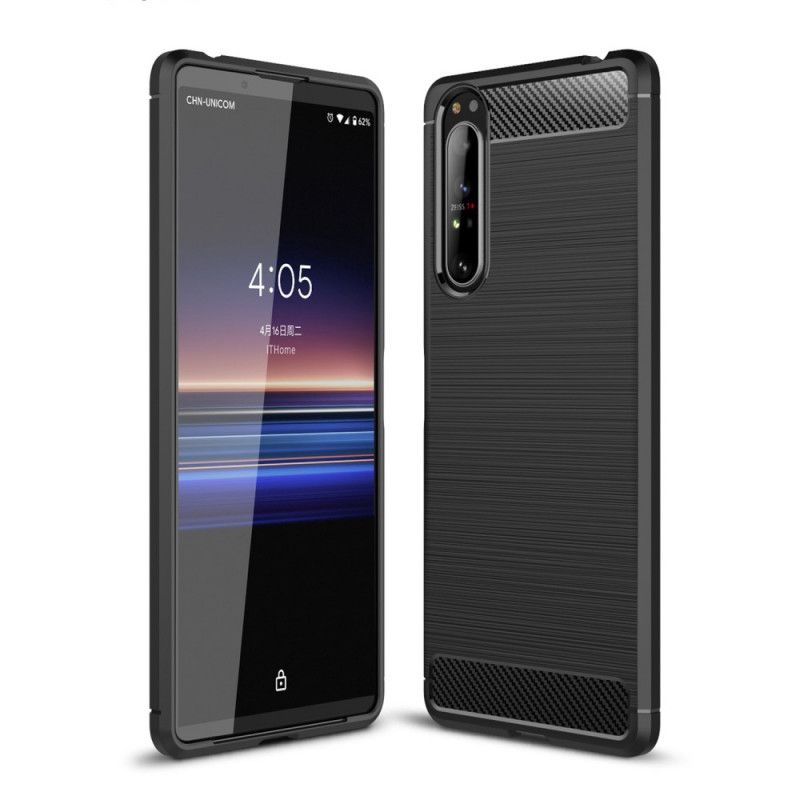 Cover Sony Xperia 1 II Sort Børstet Kulfiber