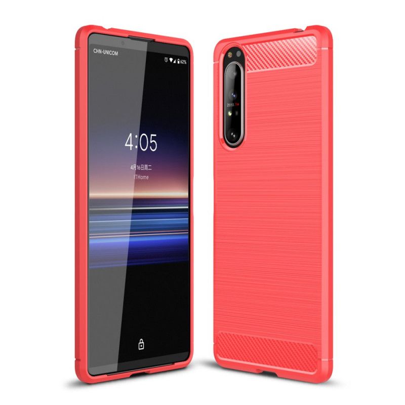 Cover Sony Xperia 1 II Sort Børstet Kulfiber