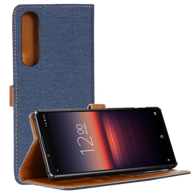 Flip Cover Sony Xperia 1 II Sort Mobilcover Oxford Stof