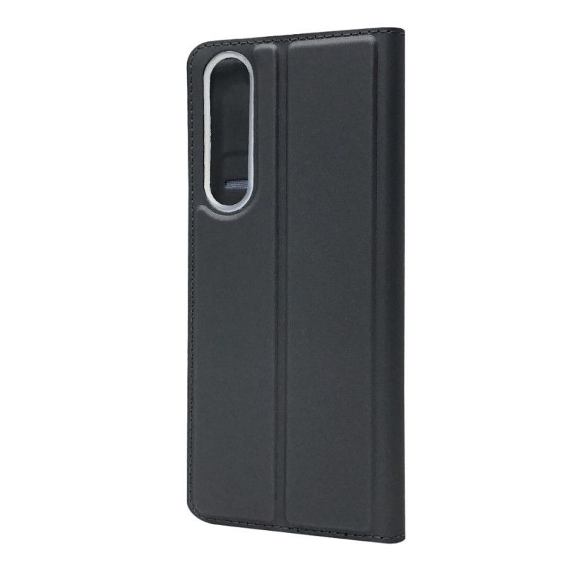 Læder Cover Sony Xperia 1 II Sort Magnetisk Lås