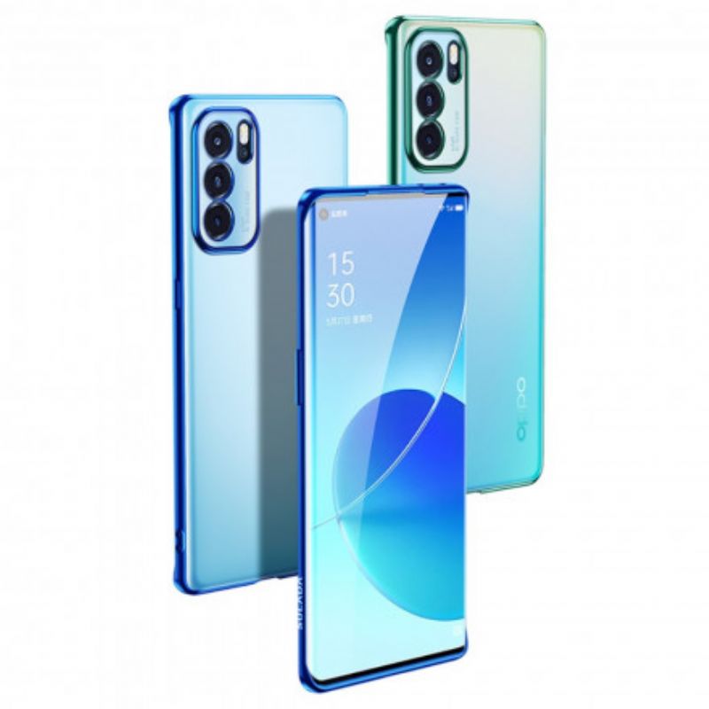 Cover Oppo Reno 6 Pro 5g Transparent Edges Style Metal Sulada