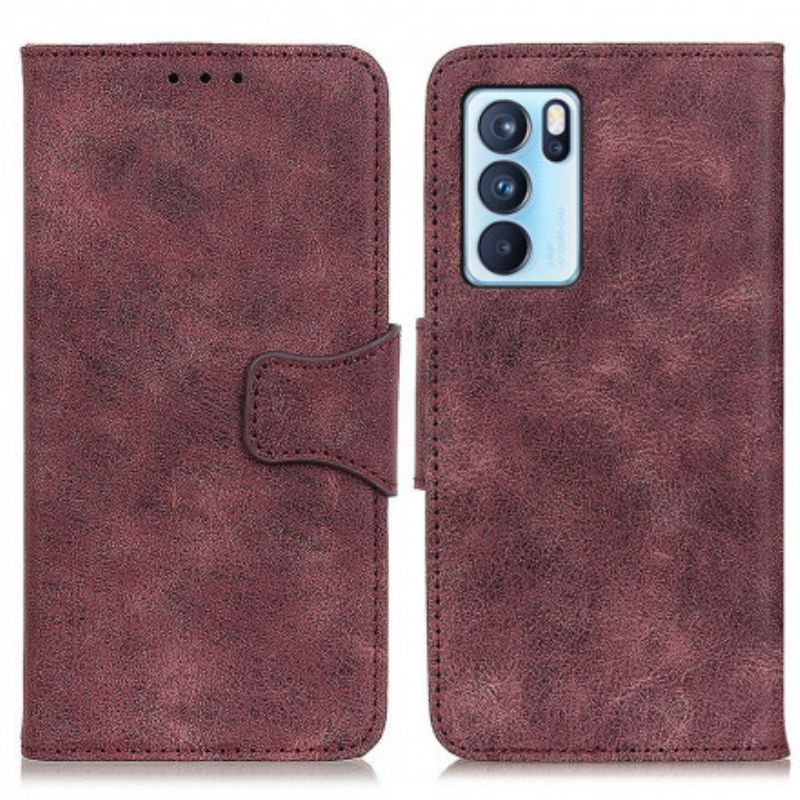 Læder Cover Oppo Reno 6 Pro 5g Telefon Etui Vintage Split Læder