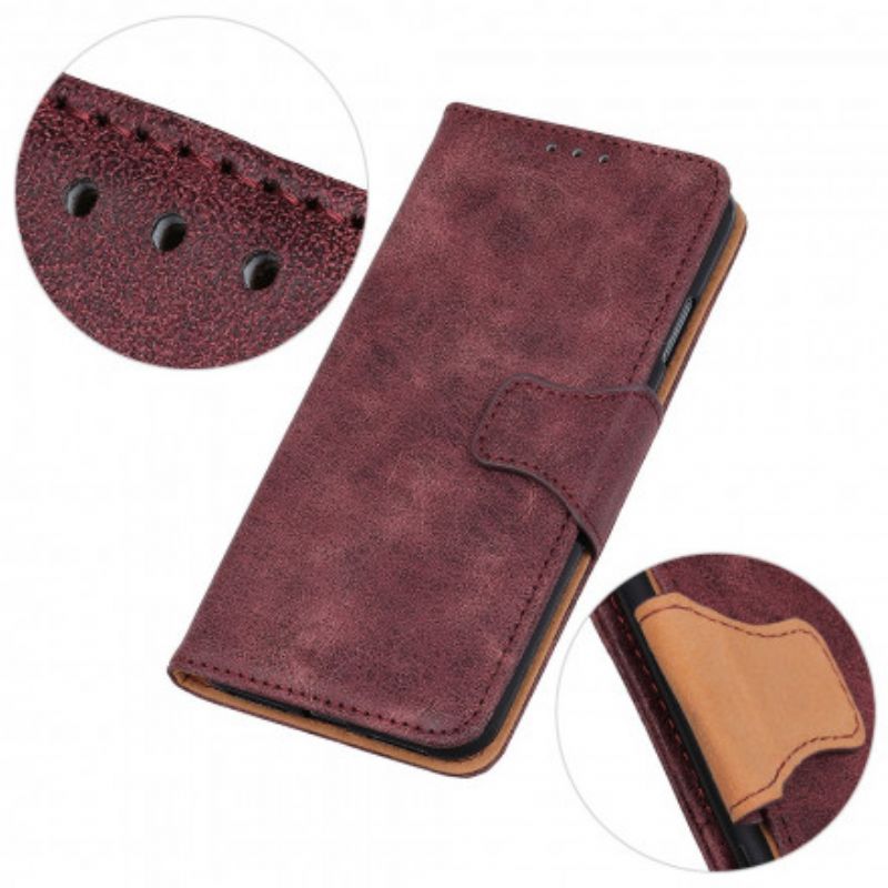 Læder Cover Oppo Reno 6 Pro 5g Telefon Etui Vintage Split Læder