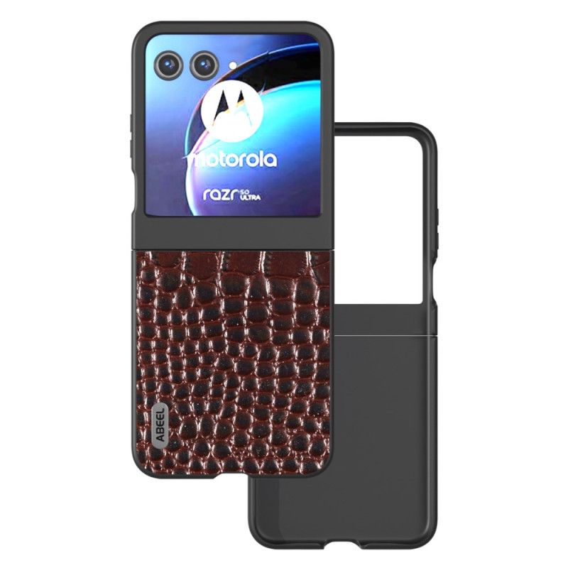 Cover Motorola Razr 50 Abeel Crocodile Style Læder