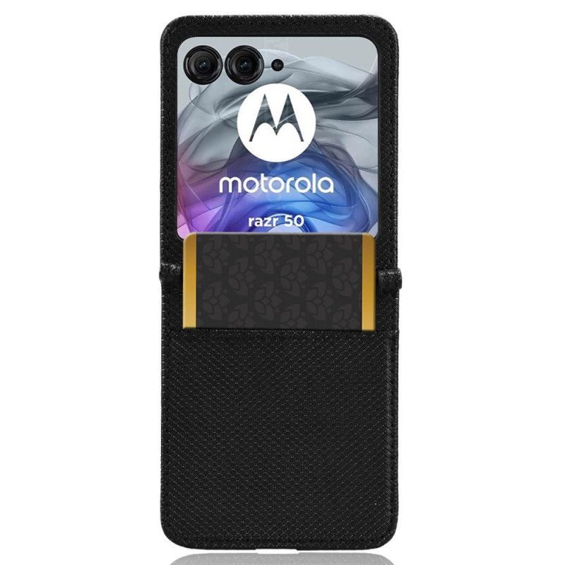 Cover Motorola Razr 50 Bi-texture Kortholder