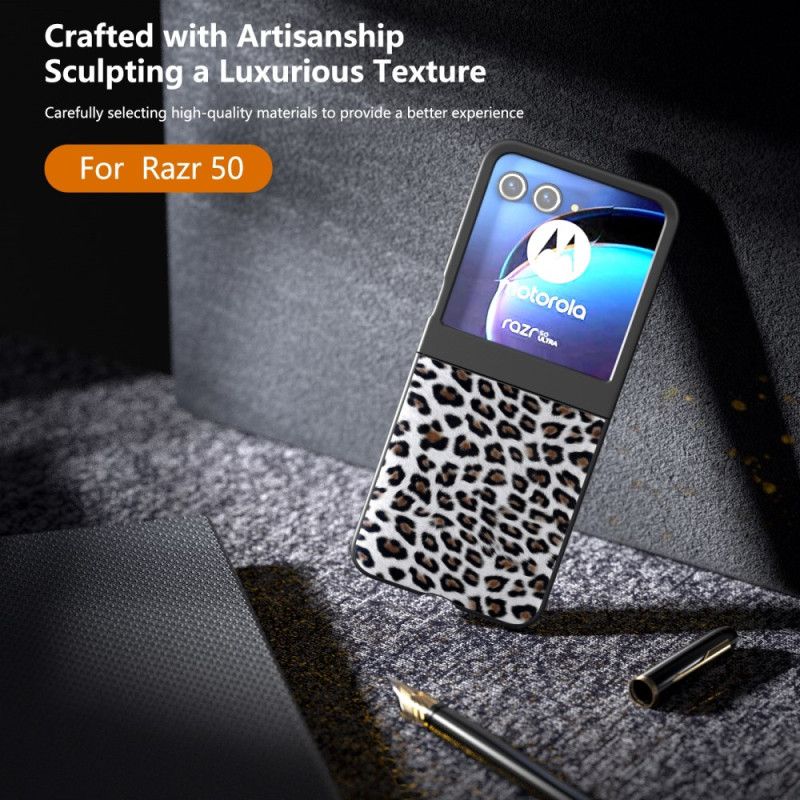 Cover Motorola Razr 50 Telefon Etui Leopard