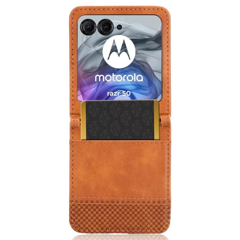 Cover Motorola Razr 50 Vintaga Frise Kortholder