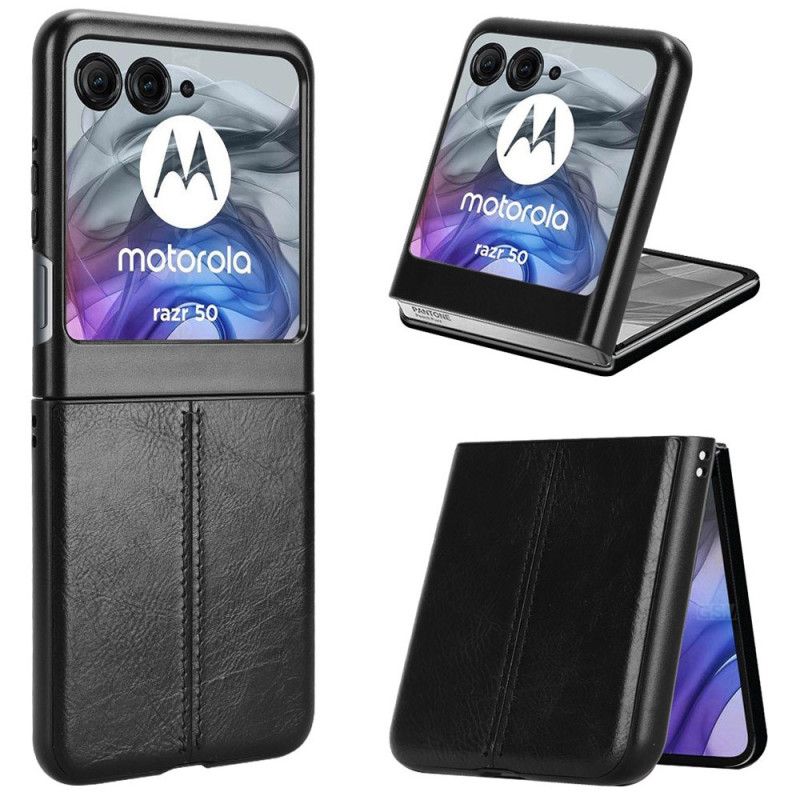 Cover Til Motorola Razr 50 Imiteret Lædersøm