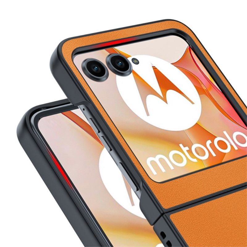 Cover Til Motorola Razr 50 Ultratynd Lædereffekt