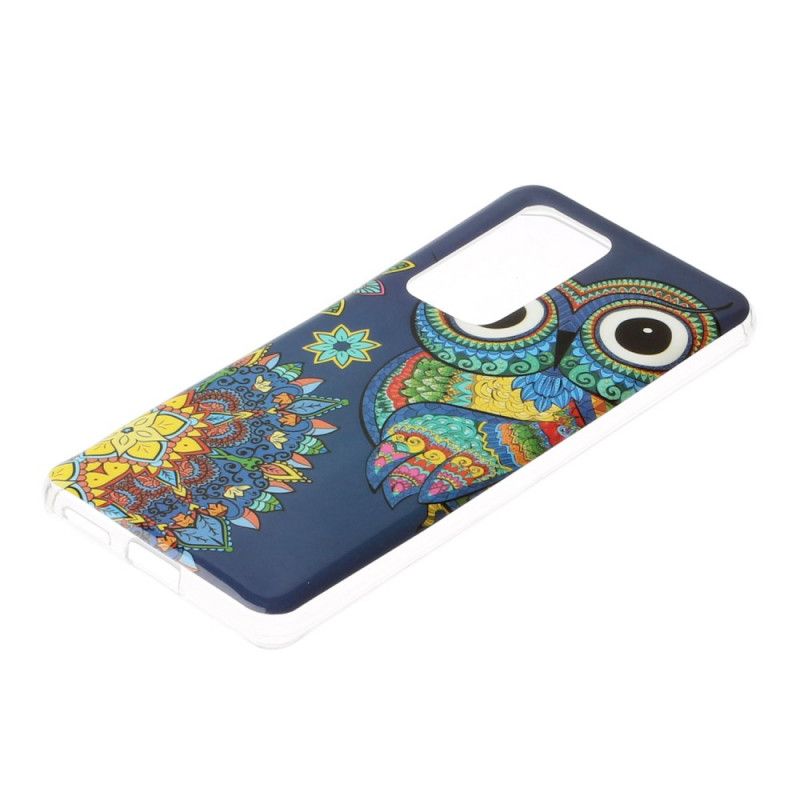 Cover for Huawei P40 Pro Fluorescerende Mandala Ugle