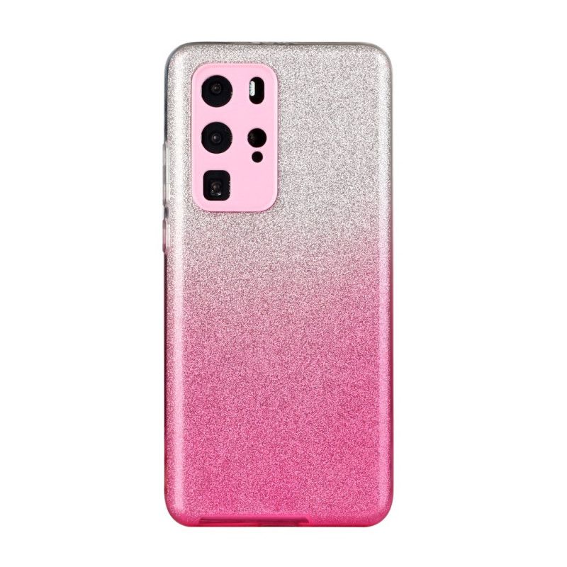 Cover for Huawei P40 Pro Sort Glittergradient