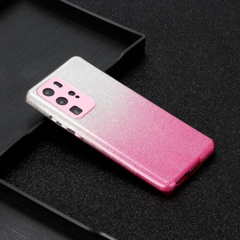 Cover for Huawei P40 Pro Sort Glittergradient