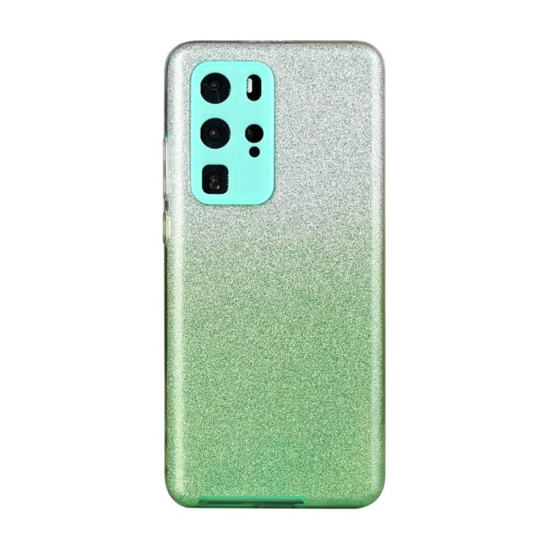 Cover for Huawei P40 Pro Sort Glittergradient