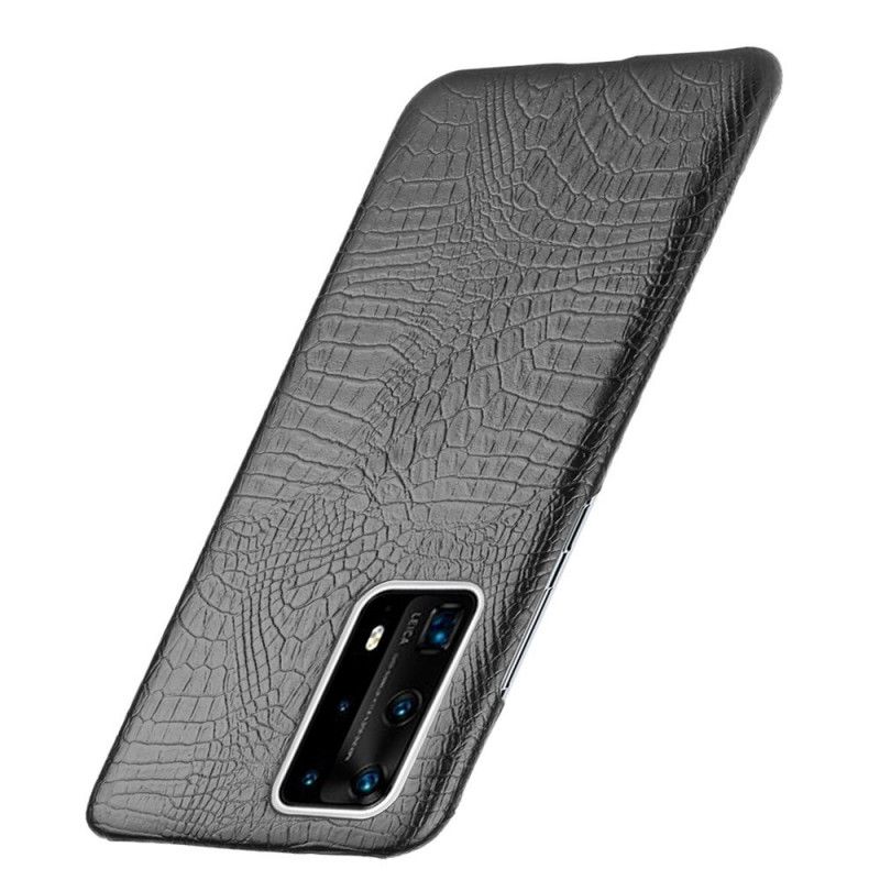 Cover for Huawei P40 Pro Sort Krokodillehudeffekt