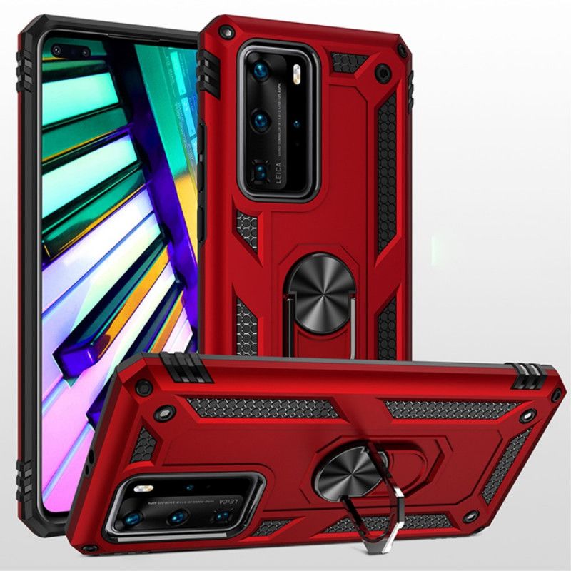 Cover for Huawei P40 Pro Sort Premium Ring