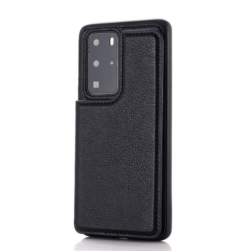 Cover for Huawei P40 Pro Sort Supportkortholder