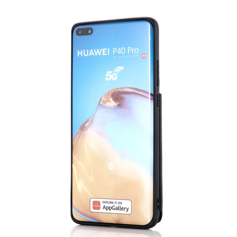 Cover for Huawei P40 Pro Sort Supportkortholder