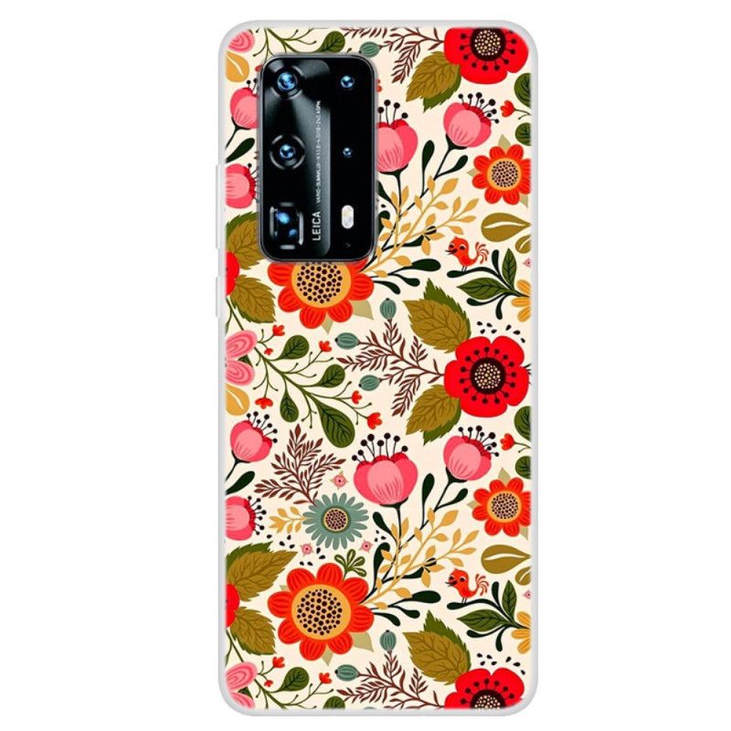 Cover Huawei P40 Pro Blomstertæppe