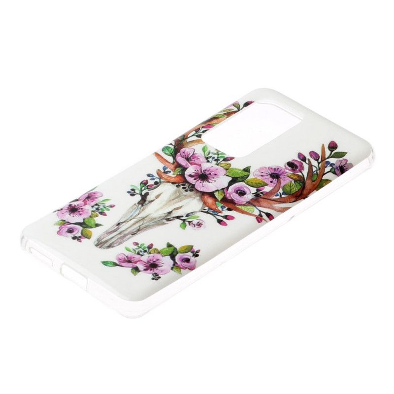 Cover Huawei P40 Pro Fluorescerende Blomstret Elg Original