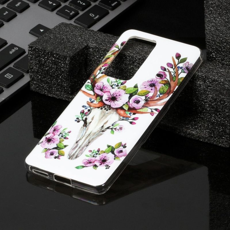 Cover Huawei P40 Pro Fluorescerende Blomstret Elg Original