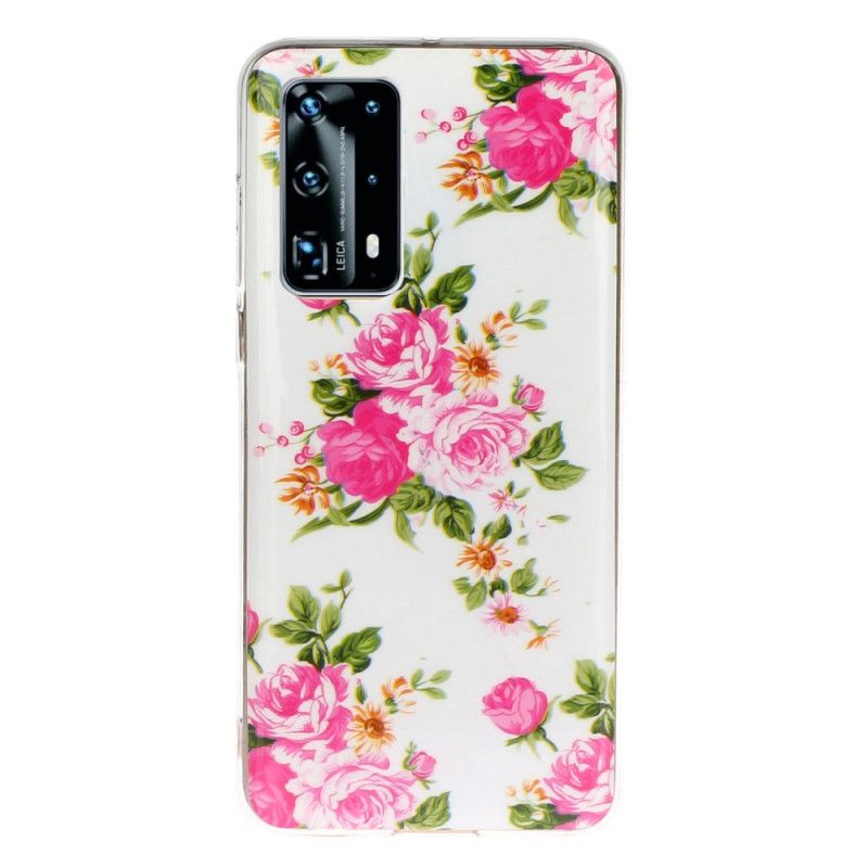 Cover Huawei P40 Pro Fluorescerende Frihedsblomster